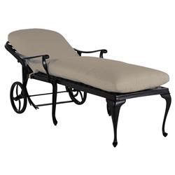 Provance Beige Sunbrella Earth Black Outdoor Chaise Lounge|