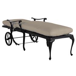 Provance Beige Sunbrella Earth Black Outdoor Chaise Lounge|