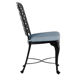Provance Blue Sunbrella Ancient Earth Black Outdoor Dining Chair|