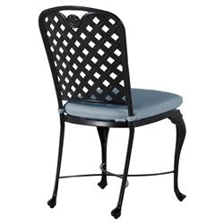 Provance Blue Sunbrella Ancient Earth Black Outdoor Dining Chair|