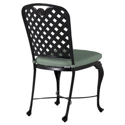 Provance Green Sunbrella Ancient Earth Black Outdoor Dining Chair|
