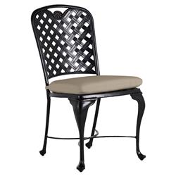 Provance Beige Sunbrella Ancient Earth Black Outdoor Dining Chair|