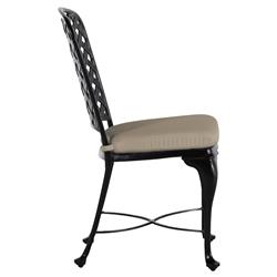 Provance Beige Sunbrella Ancient Earth Black Outdoor Dining Chair|