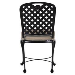 Provance Beige Sunbrella Ancient Earth Black Outdoor Dining Chair|