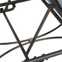 Roma Blue Sunbrella Slate Grey Aluminum Outdoor Chaise Lounge|