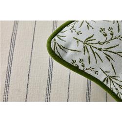 Amelia French Green Botanical Indoor Outdoor Lumbar Pillow - 14x24|