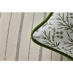 Amelia French Green Botanical Indoor Outdoor Lumbar Pillow - 14x24|