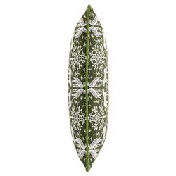 Luca Global Dark Green Cheetah Indoor Outdoor Lumbar Pillow - 14x24|