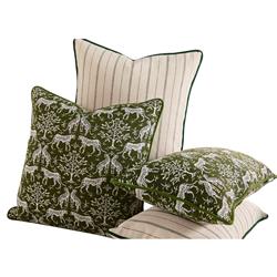 Luca Global Dark Green Cheetah Indoor Outdoor Lumbar Pillow - 14x24|