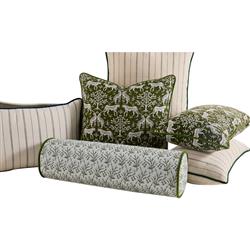 Luca Global Dark Green Cheetah Indoor Outdoor Lumbar Pillow - 14x24|