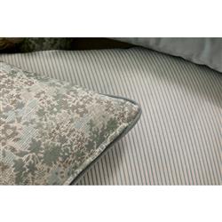 Presley Coastal Light Blue Pinstripe Indoor Outdoor Throw Pillow - 20x20|