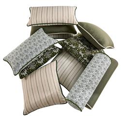 Averie Modern Classic Green Indoor Outdoor Bolster Pillow - 8x25|