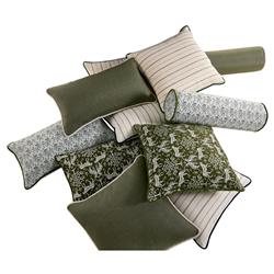 Averie Modern Classic Green Indoor Outdoor Lumbar Pillow - 14x24|