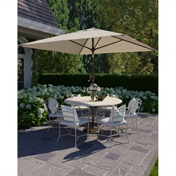 Darcy French Country Light Blue Floral Indoor Outdoor Throw Pillow - 20x20|