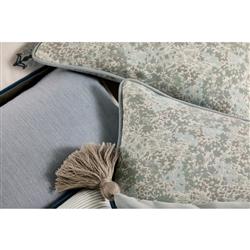 Darcy French Country Light Blue Floral Indoor Outdoor Throw Pillow - 20x20|