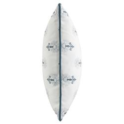 Delilah French Country Blue Floral White Indoor Outdoor Throw Pillow - 20x20|