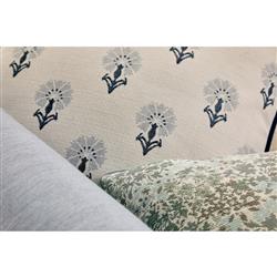 Delilah French Country Blue Floral White Indoor Outdoor Throw Pillow - 20x20|