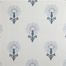 Delilah French Country Blue Floral White Indoor Outdoor Throw Pillow - 20x20|