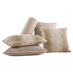 Faye Modern Beige Animal Print Indoor Outdoor Lumbar Pillow - 12x20|