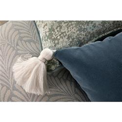 Finn French Light Blue Botanical Indoor Outdoor Lumbar Pillow - 14x24|