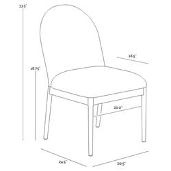 Marwa Cream Boucle Natural Wicker Dining Side Chair - Set of 2|