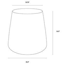 Costera Industrial Gold Concrete Round Drum Outdoor Side Table|