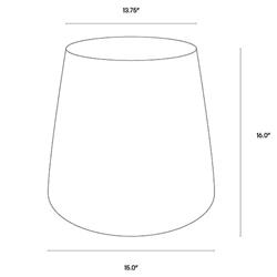 Costera Industrial Gold Concrete Round Drum Outdoor Side Table|