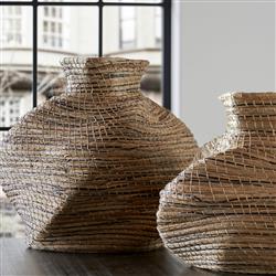 Palecek Santa Fe Coastal Beach Natural Seagrass Floor Basket - Short|