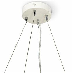 Palecek Virginia Coastal Beach White Fiberglass Floral Round Chandelier|