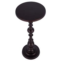 Reynaud French Country Bronze Metal Round Outdoor Drink Side Table|