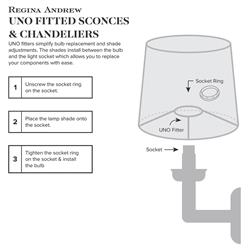 Polly French White Scalloped Linen Shade Natural Brass Sconce|