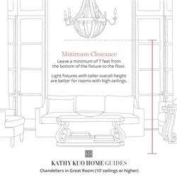 Polly French White Scalloped Linen Shade Natural Brass Chandelier|