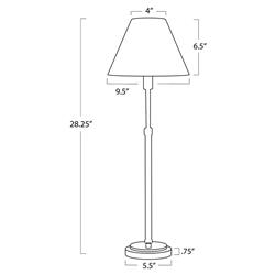 Polly Coastal Brown Rattan Shade Natural Brass Buffet Table Lamp|