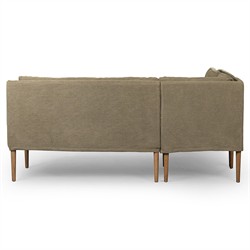 Aurelia Broadway Olive Linen Dining L-Shape Banquette - 76"|