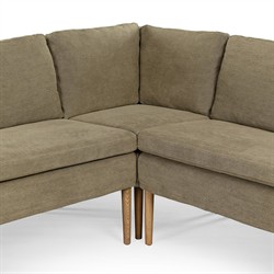 Aurelia Broadway Olive Linen Dining L-Shape Banquette - 76"|