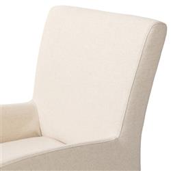 Vannie Modern Classic Cream Performance Slipcovered Dining Arm Chair|
