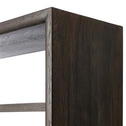 Marcella Rustic Lodge Distressed Iron Brown Oak Wood Bookcase|