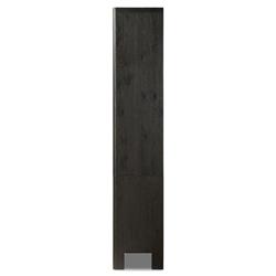 Slade Rustic Lodge Black Oak Wood Wide Bookcase|