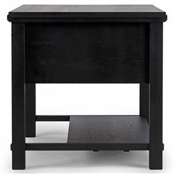 Gavin Rustic Black Oak Rectangular Kitchen Island - 60"|