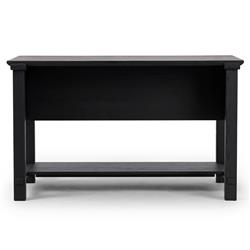 Gavin Rustic Black Oak Rectangular Kitchen Island - 60"|