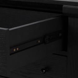 Gavin Rustic Black Oak Rectangular Kitchen Island - 60"|