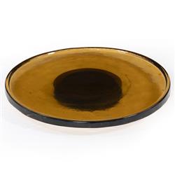 Suz Amber Cast Glass Lazy Susan|