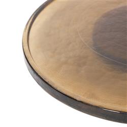 Suz Amber Cast Glass Lazy Susan|