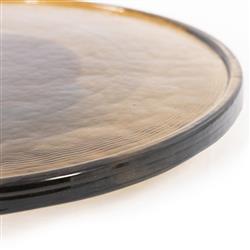 Suz Amber Cast Glass Lazy Susan|