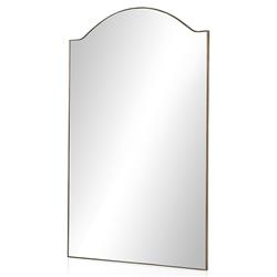 Alexis Industrial Antique Brass Stainless Steel Rectangular Floor Mirror|