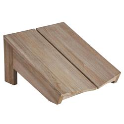 Sophia Coastal Beach Brown Teak Adirondack Outdoor Ottoman|