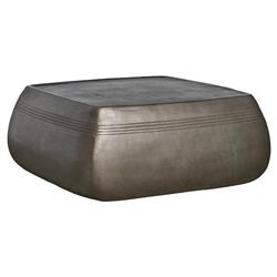 Sophia Modern Classic Grey Aluminum Square Outdoor Coffee Table|
