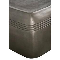 Sophia Modern Classic Grey Aluminum Square Outdoor Coffee Table|