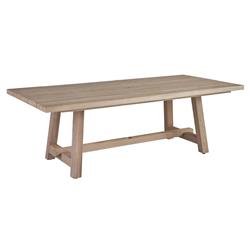 Sophia Coastal Beach Brown Teak Rectangular Outdoor Dining Table - 84"|