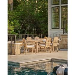 Sophia Coastal Beach Brown Teak Rectangular Outdoor Dining Table - 84"|